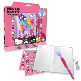 PAMIĘTNIK HELLO KITTY na kluczyk magiczny długopis zestaw