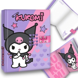 PAMIĘTNIK NA KOD KUROMI A5 grający zamykany sekretny dla dzieci