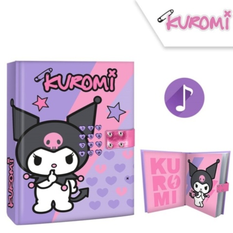 PAMIĘTNIK NA KOD KUROMI A5 grający zamykany sekretny dla dzieci