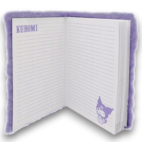 PAMIĘTNIK PLUSZOWY KUROMI 3D A5 kłódka sekretny notes