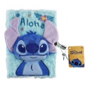PAMIĘTNIK PLUSZOWY STITCH 3D A5 kłódka sekretny notes