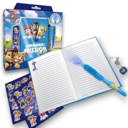 PAMIĘTNIK SEKRETNY PSI PATROL z długopisem magicznym notes naklejki