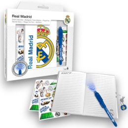 PAMIĘTNIK SEKRETNY REAL MADRYT z długopisem magicznym notes naklejki