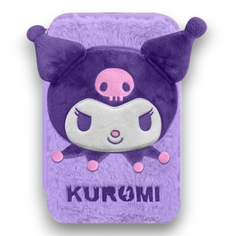 PIÓRNIK PLUSZOWY KUROMI z wyposażeniem dwukomorowy szkolny