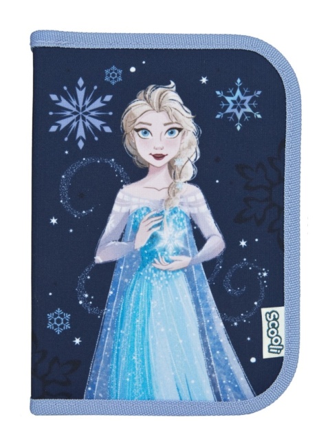 PIÓRNIK SZKOLNY FROZEN KRAINA LODU z wyposażeniem kredki szkolny