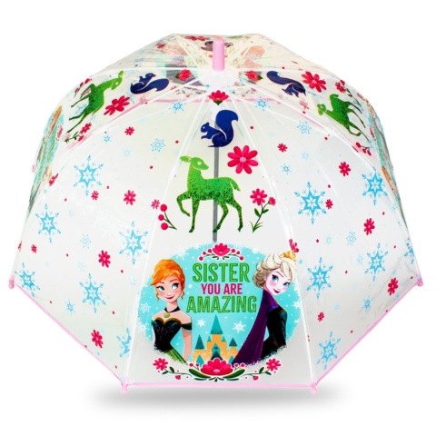Parasol transparentny KRAINA LODU FROZEN śr. 70cm dla dzieci