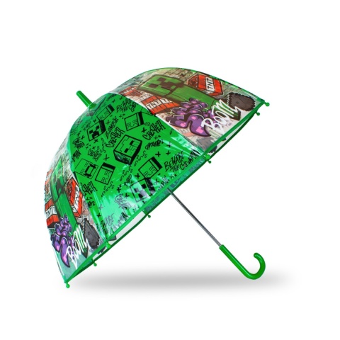 Parasol transparentny MINECRAFT śr. 70cm dla dzieci