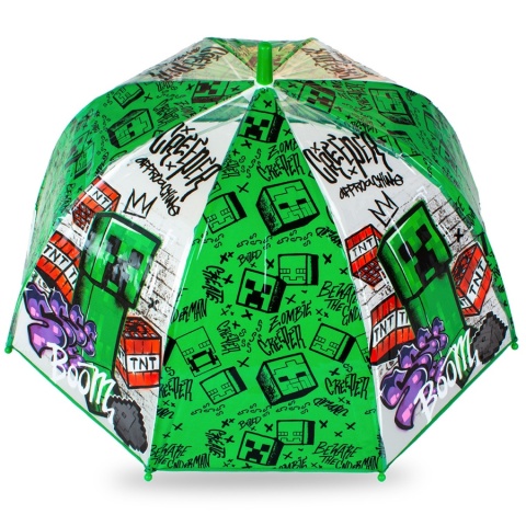 Parasol transparentny MINECRAFT śr. 70cm dla dzieci
