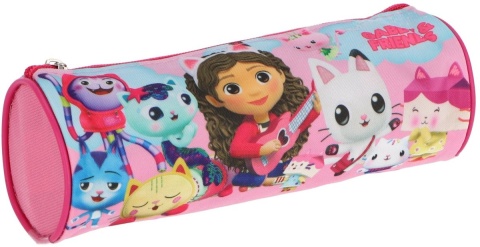 Piórnik tuba KOCI DOMEK GABI 23x8cm RÓŻOWY