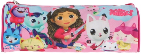 Piórnik tuba KOCI DOMEK GABI 23x8cm RÓŻOWY