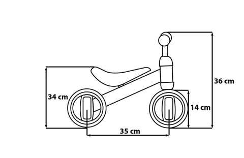 ROWEREK BIEGOWY STITCH 4-kołowy STABILNY DZIECIĘCY