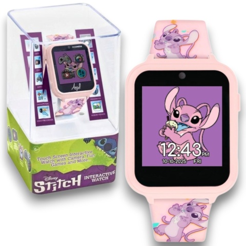SMARTWATCH DZIECIĘCY STITCH ANGEL 10 FUNKCJI zegarek interaktywny