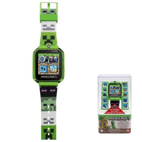 SMARTWATCH Zegarek MINECRAFT aparat gry krokomierz alarm