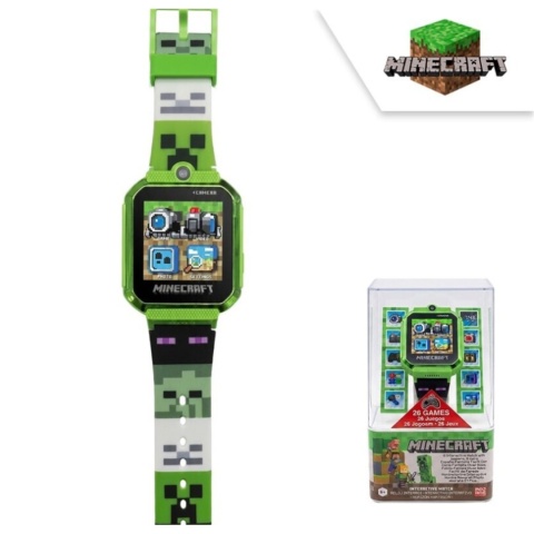 SMARTWATCH Zegarek MINECRAFT aparat gry krokomierz alarm