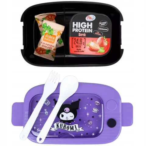 ŚNIADANIÓWKA KUROMI COOLPACK lunchbox 1100ml przegródka sztućce