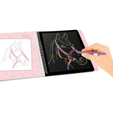 ZDRAPYWANKA MISS MELODY MAGIC SCRATCH zestaw kreatywny 20 kart