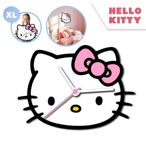 ZEGAR ŚCIENNY HELLO KITTY XL 42 x 51 cm dziecięcy