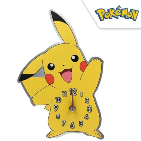 ZEGAR ŚCIENNY PIKACHU 3D POKEMON metalowy dziecięcy dekor na ścianę