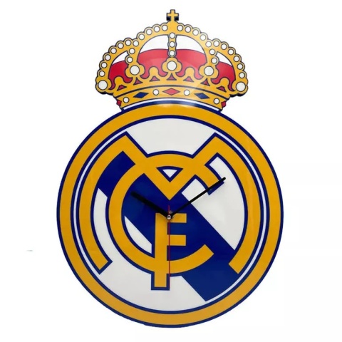 ZEGAR ŚCIENNY REAL MADRID XL MDF 58 cm dziecięcy dekor klubowy piłka