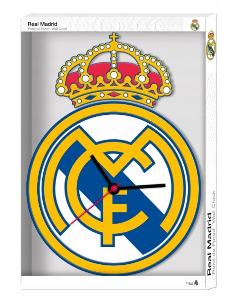 ZEGAR ŚCIENNY REAL MADRID XL MDF 58 cm dziecięcy dekor klubowy piłka