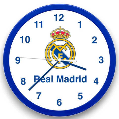 ZEGAR ŚCIENNY REAL MADRYT 25 cm dla fana do pokoju