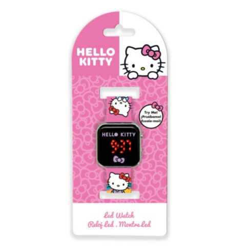 ZEGAREK HELLO KITTY LED cyfrowy silikonowy pasek dla dzieci różowy