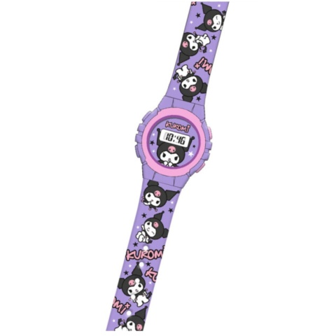 ZEGAREK KUROMI cyfrowy lekki dziecięcy silikonowy pasek