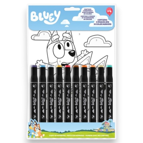 ZESTAW DO KOLOROWANIA BLUEY malowanie po numerach kreatywny