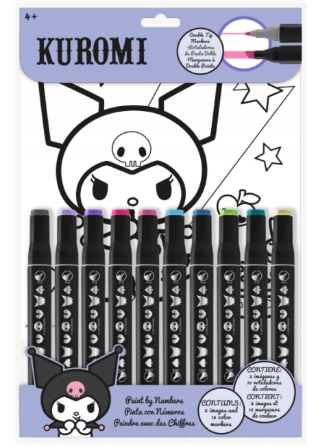 ZESTAW DO KOLOROWANIA KUROMI malowanie po numerach kreatywny