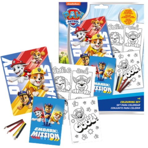 ZESTAW DO KOLOROWANIA PSI PATROL 2 książeczki kredki