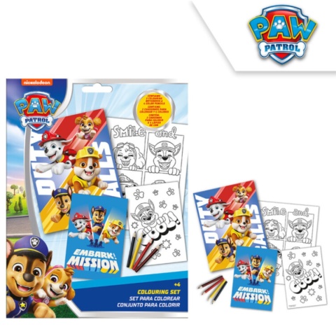 ZESTAW DO KOLOROWANIA PSI PATROL 2 książeczki kredki
