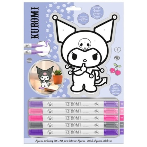 ZESTAW KREATYWNY KUROMI figurka do malowania DIY kolorowanka