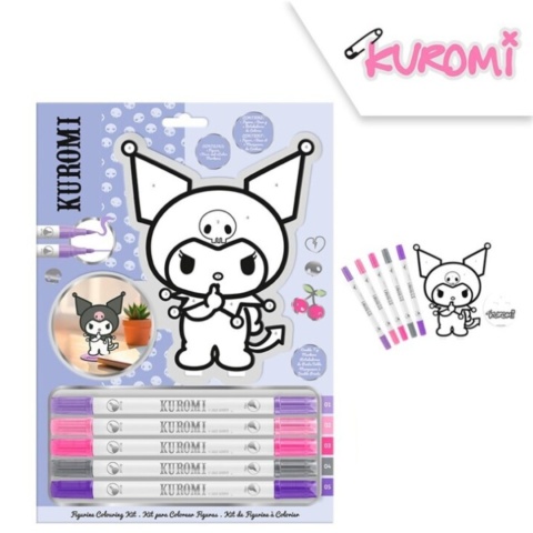 ZESTAW KREATYWNY KUROMI figurka do malowania DIY kolorowanka