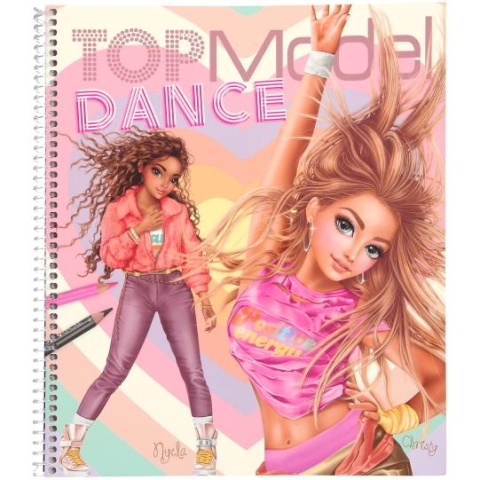 ZESTAW KREATYWNY TOPMODEL DANCE kolorowanka szablony naklejki