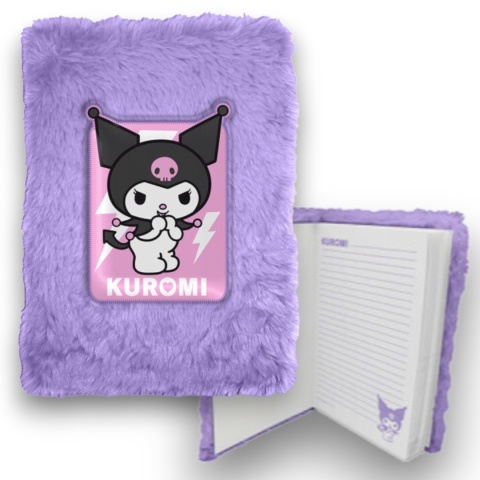 ZESZYT PLUSZOWY KUROMI SANRIO A5 21x15 cm PAMIĘTNIK NOTATNIK