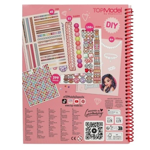 Zestaw kreatywny TOP MODEL BLING BLING naklejki DIY