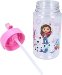 Bidon do picia KOCI DOMEK GABI 450ml Butelka ze słomką dla dzieci