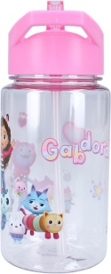 Bidon do picia KOCI DOMEK GABI 450ml Butelka ze słomką dla dzieci