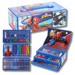 Zestaw plastyczny SPIDERMAN do kolorowania Pudełko z szufladami 52el. DIAKAKIS