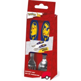 Zestaw sztućców metalowych POKEMON PIKACHU sztućce dla dzieci łyżka widelec