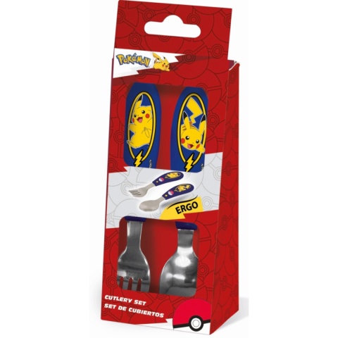 Zestaw sztućców metalowych POKEMON PIKACHU sztućce dla dzieci łyżka widelec