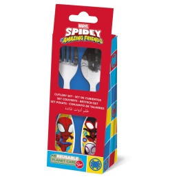 Zestaw sztućców metalowych SPIDERMAN SPIDEY sztućce dla dzieci łyżka widelec
