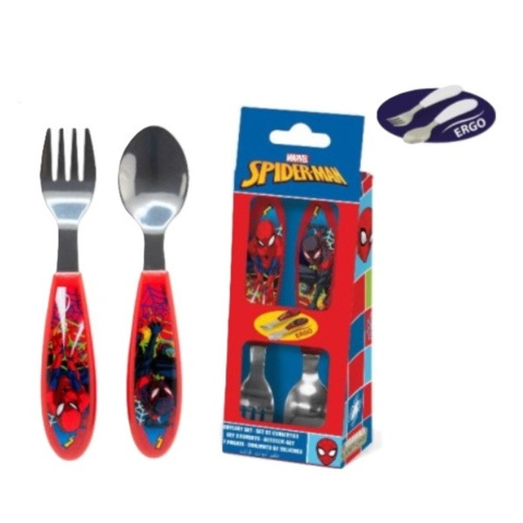 Zestaw sztućców metalowych SPIDERMAN sztućce dla dzieci łyżka widelec