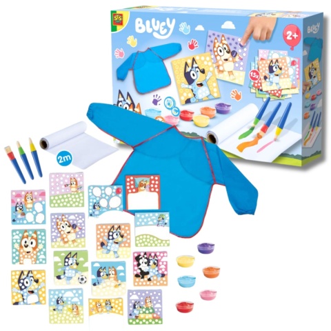 BLUEY ZESTAW KREATYWNY malowanie palcami farby zestaw do malowania dzieci