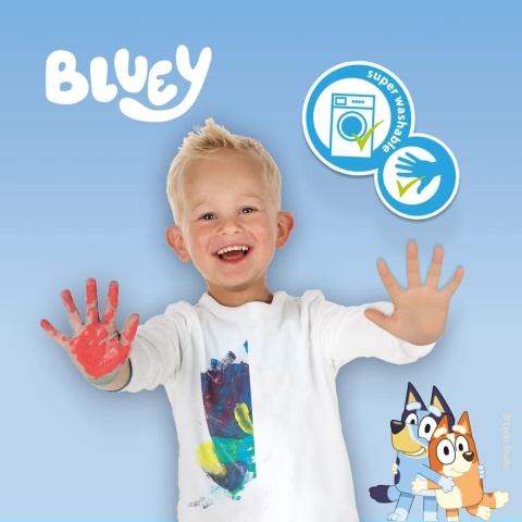 BLUEY ZESTAW KREATYWNY malowanie palcami farby zestaw do malowania dzieci