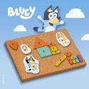 BLUEY ZESTAW KREATYWNY tablica korkowa młotek 27 elementów kreatywna zabawa