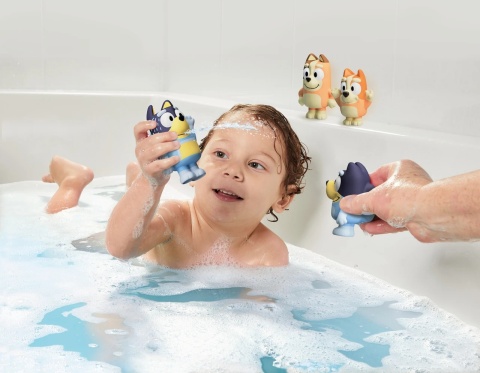 BLUEY zabawki do kąpieli psikawki zestaw figurek do wody dla dziecka