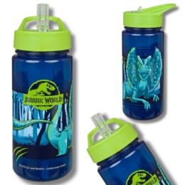 Bidon JURASSIC WORLD 500 ml Butelka ze słomką DINOZAURY dla dzieci
