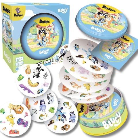 DOBBLE BLUEY GRA KARCIANA 55 KART Gra dla dzieci Rodzinna Znajdź parę