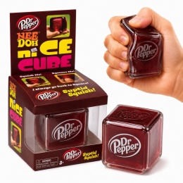 Gniotek NeeDoh sensoryczny Nice Cube kostka lodu antystresowy Squishy 6 cm Czerwony